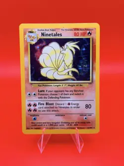 Pokemon TCG Ninetails Holo Rare Card 12/102 Base Set Unlimited 1999 WOTC - Image 1
