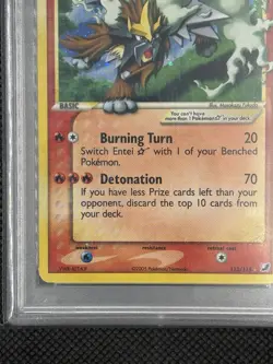 2005 POKEMON EX UNSEEN FORCES GOLD STAR #113 ENTEI-HOLO PSA 9 - Image 5