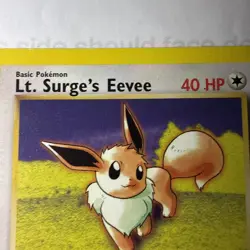 Lt. Surge's Eevee 51/132 Gym Challenge Uncommon Pokemon Card - Image 3