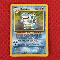 BLASTOISE #2/102 Pokemon Base Set Unlimited Holo Rare Light Play/EX *Ships Free* - Image 1