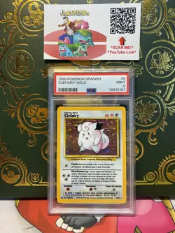 *SPANISH* 1999 Pokemon *SPANISH* Base Set Clefairy #5 Holo Rare PSA 9 *SPANISH* - Image 1