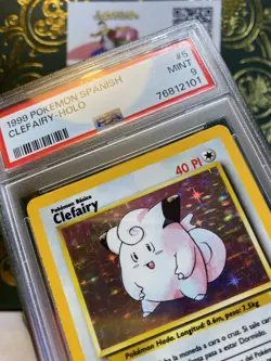 *SPANISH* 1999 Pokemon *SPANISH* Base Set Clefairy #5 Holo Rare PSA 9 *SPANISH* - Image 2