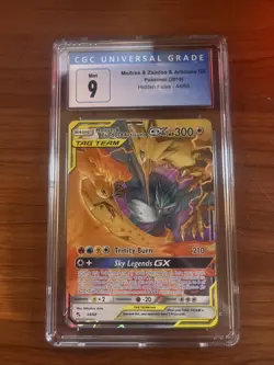 Moltres & Zapdos & Articuno GX 44/68 - Pokemon Hidden Fates CGC 9 Mint - Image 1