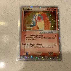 Pokemon TCG Holo Ultra Rare Entei Ex 91/95 Team Magma Vs Team Aqua LP - Image 1