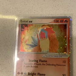 Pokemon TCG Holo Ultra Rare Entei Ex 91/95 Team Magma Vs Team Aqua LP - Image 2