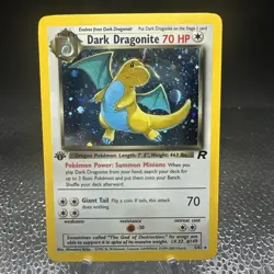 2000 Pokemon Team Rocket #5/82 1st Edition Dark Dragonite Holo 🌟 - Image 1