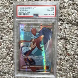 Pokemon 2016 Breakpoint Skyla Full Art Trainer 122/122 Holo Ultra Rare PSA 8 - Image 1