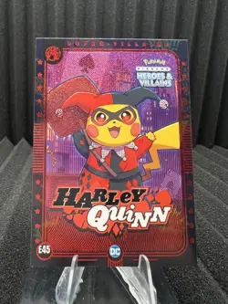 Harley Quinn (Pikachu) #E45 Red Holo - Heros & Villains Flash Edition Pokemon - Image 1