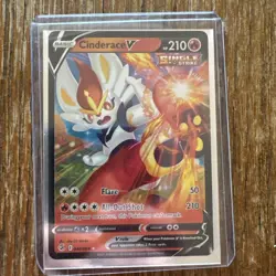 2021 Pokemon, Fusion Strike, #044/264 Cinderace V, Holo Ultra Rare - Image 1