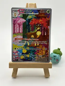Pokemon TCG Sawsbuck Illustration Rare 166/162 SV05 Temporal Forces - Image 1