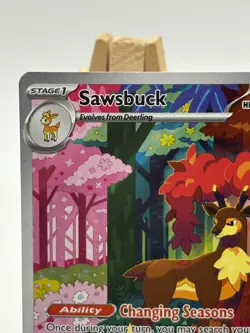 Pokemon TCG Sawsbuck Illustration Rare 166/162 SV05 Temporal Forces - Image 3