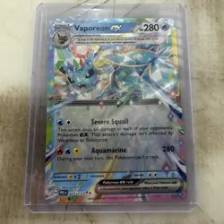 2025 Pokemon SV Prismatic Evolutions PRE EN Vaporeon ex #023/131 - Image 1