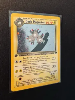 Pokemon TCG Dark Magneton 11/82 Team Rocket Holo Rare 1st Edition WOTC LP - Image 2
