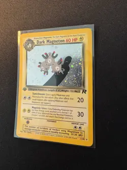 Pokemon TCG Dark Magneton 11/82 Team Rocket Holo Rare 1st Edition WOTC LP - Image 3
