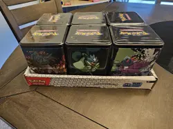 Pokemon TCG: Stacking Tins 2025 Factory Sealed 6 Tin Box With Store Display Case - Image 1