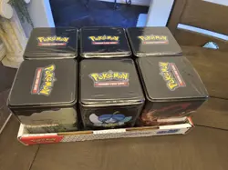 Pokemon TCG: Stacking Tins 2025 Factory Sealed 6 Tin Box With Store Display Case - Image 2