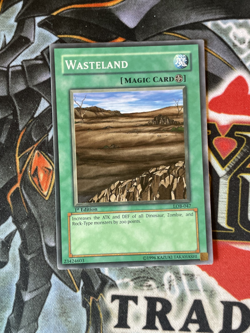 Yugioh Wasteland LOB-047 1st Edition Legend of Blue Eyes NA English Vintage - Image 1