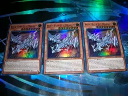 3x Blue-Eyes Jet Dragon 1st Edition Ultra Rare RA02-EN017 Yu-Gi-Oh! - Image 1