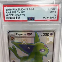 Espeon GX SV60/SV94 Hidden Fates Shiny PSA 9 Mint Pokemon Card Holo Rare Gem - Image 2