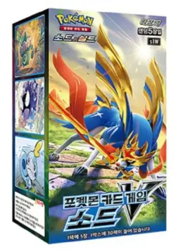 Pokemon Card Sword & Shield 'Sword V' Enhanced Expansion Booster Box Korean Ver - Image 1