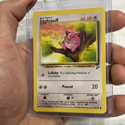 Jigglypuff 77/130 Pokemon Base Set 2 NM Vintage Vtg Nintendo Card WOTC TCG - Image 2