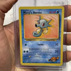 Pokemon MISTY'S HORSEA Pokemon Playing Game Card 86/132 Nintendo LP/NM Vintage - Image 1