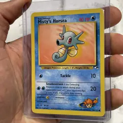 Pokemon MISTY'S HORSEA Pokemon Playing Game Card 86/132 Nintendo LP/NM Vintage - Image 2