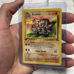 Pokemon TCG 1st Edition Fossil Set Graveler 37/62 NM/MT Pokemon Uncommon Card - Image 2