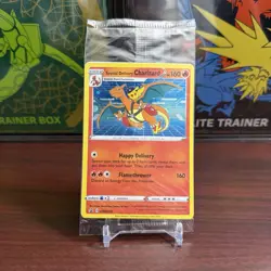 Special Delivery Charizard Pokemon Center Promo Card Holo (SWSH075) - SEALED - Image 1
