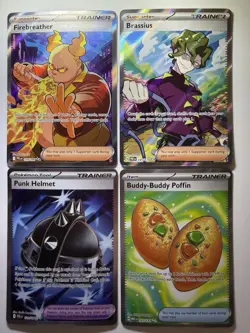 (4) Card Ultra Rare 2025 Trainers! Beautiful Pokemon Cards W/ Firebreather! 🔥 - Image 1