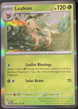 Leafeon 005/131 Sv: Prismatic Evolutions Holo - Pokemon Card - Image 1
