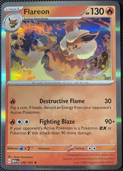 Flareon 136/165 Sv: Scarlet & Violet 151 Holo - Pokemon Card - Image 1