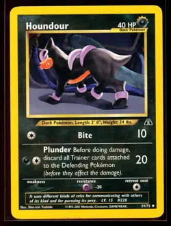 2001 Neo - Discovery Houndour #39 Non Holo Pokemon Card - Image 1