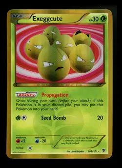 Exeggcute 102/101 Plasma Blast 2013 Secret Rare Holo Pokemon Card TCG - Image 1