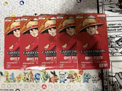 One Piece Card Game Carrying On His Will OP-13 Sleeved Booster Pack Lot 5 - Image 1