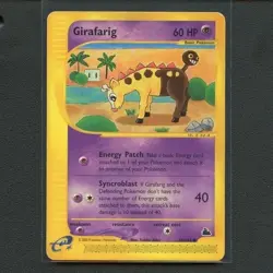 Pokemon TCG Girafarig 58/144 WotC Skyridge Regular Common Card - Image 1