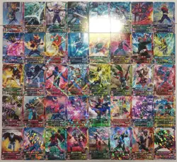 Lot of 40 Japanese Kamen Rider Battle: Ganbarizing Rare Card Set - Image 1