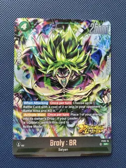 Dragonball Z Broly : Br Saiyan Super Fusion World Secret Rare Foil Card - Image 1