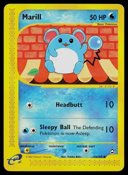 Pokemon Card - Marill Aquapolis 53/147 Uncommon Non Holo - Image 1