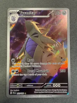 Tyranitar 222/193 ILLUSTRATION RARE Paldea Evolved HOLO LIGHT PLAY Pokemon Card - Image 2