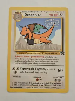 Pokemon Dragonite #5 the First Movie Black Star Promo Card NM Condition - Image 1