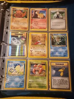 Pokemon Collection Binder Vintage Lot of Cards Holos Rares WoTC E-Reader Etc - Image 3