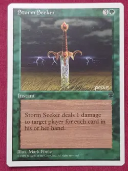 Magic The Gathering CHRONICLES STORM SEEKER green card MTG - Image 1
