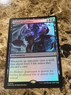 PAINFUL QUANDARY Magic MTG Foundations Foil - Image 1