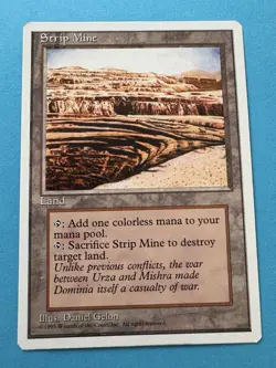 MTG Magic the Gathering Strip Mine (363/379) Fourth Edition - LP - Image 1