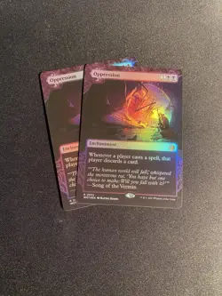 X2 MTG Oppression #0032 Foil Rare Wilds of Eldraine: Enchanting Tales (WOT) - Image 1