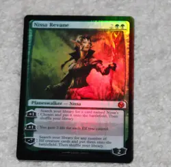 MTG Nissa Revane - Steam Foil Promo, Light Play, English Promo: Media Promo - Image 1