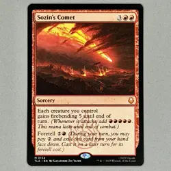 MtG TCG: Avatar TLA, Sozins Comet #0154 Mythic NM Pack Fresh - Image 2