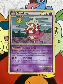Pokemon TCG 2010 Heartgold & SoulSilver Slowking 12/123 Holo Rare LP - Image 1