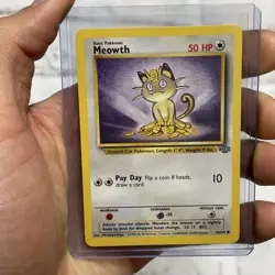Pokemon Meowth 56/64 Jungle Unlimited - Common - WOTC Pokemon Vintage NM/MT TCG - Image 1